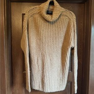 Abercrombie & Fitch Beige Cowl Neck Sweater